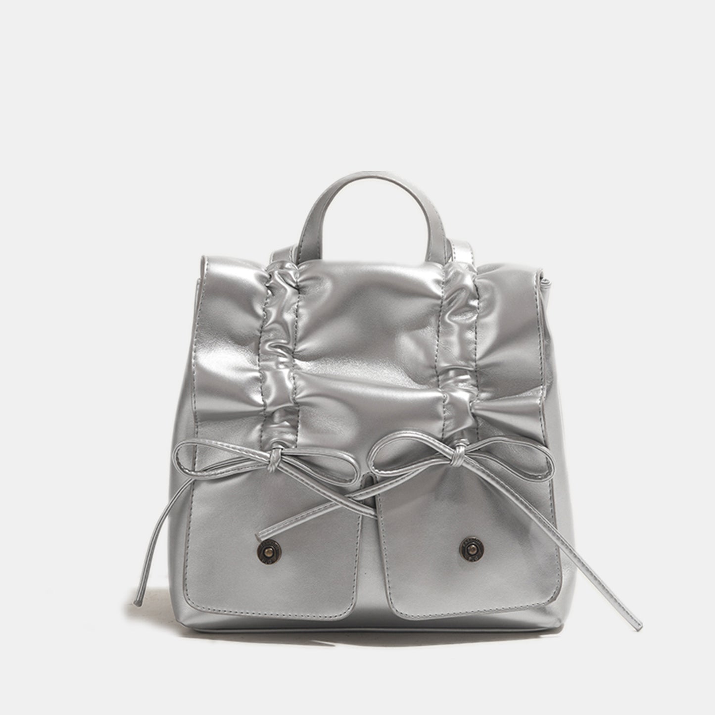 ZLLKL 2025 Sweet Bow Backpack Women's popular Trendy Fashion Korean Folded Backpack Casual Large Capacity Handbag