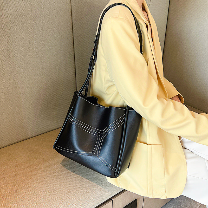 ZLLKL 2025Tote bag women's  summer new high-end texture niche retro large-capacity vegetable basket bag shoulder messenger bag