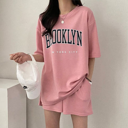 ZllKl Manufacturer wholesale wholesale 100% short-sleeved shorts women's two-piece suit women's  new summer fashion casual transportation