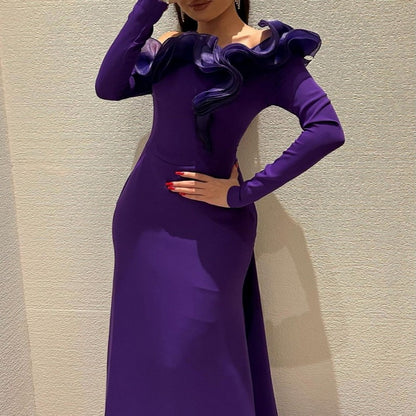 popular autumn and winter new New Popular trade women's clothing independent station ebay sexy trailing lace ball evening dress