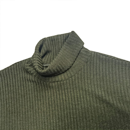 ZLLKL 2025 New men's sweater autumn and winter turtleneck warm bottoming shirt, Popular trade men's long-sleeved t-shirt  knitted sweater