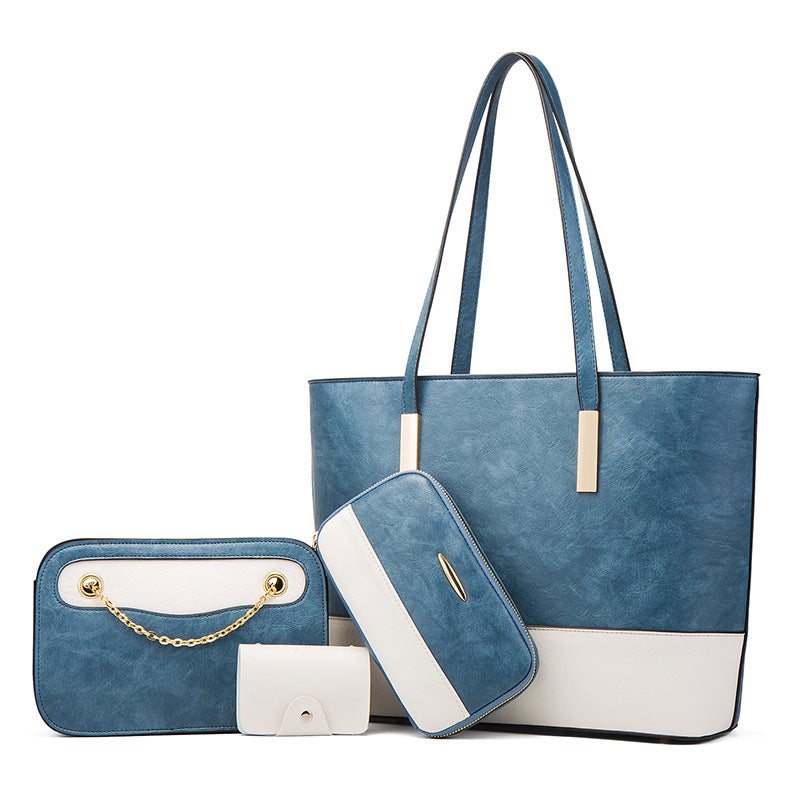 ZLLKL 2025New contrasting color women's bags, mother and child bags, shoulder bags, oblique span bags, wallets, large-capacity women's bags, splicing bags, and delivery.