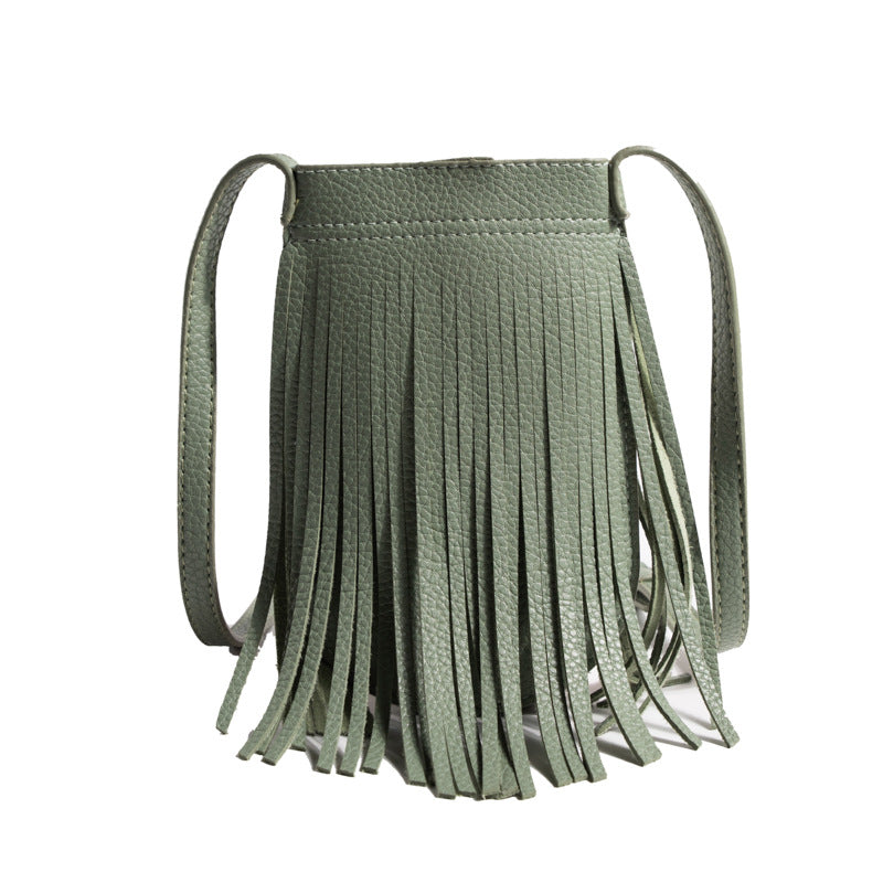 ZLLKL 2025New  simple small bag women's bag retro fringed mobile phone bag women's Korean version bag niche design small satchel