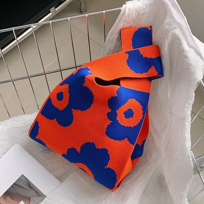 ZllKl  Knitted Bag with Hand Gift Bag Handbag Rabbit Hand Bag Ins Large Capacity Gift Bag Small Handbag Wrist