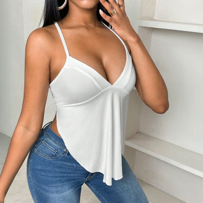 New women's clothing spring and summer new sexy sling vest backless design niche slim top