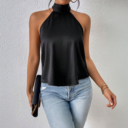 Popular New Hot Sale Women's Clothing Sexy Neck Vest Spring and Summer New Backless Design Beauty Back Top