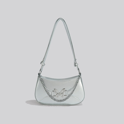 ZLLKL 2025 Premium sense silver butterfly armpit bag women's  niche bag women's  new women's messenger bag New