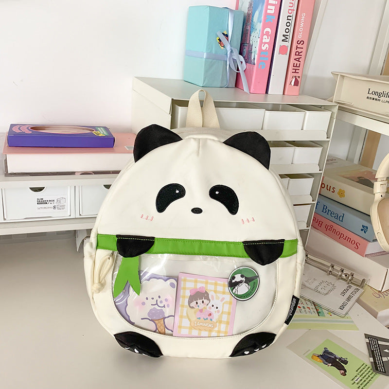 2025 ZLLKL Cartoon cute panda backpack popular new large-capacity casual schoolbag versatile personality national style travel bag women