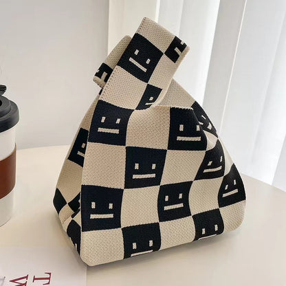 ZllKl  Knitted Bag with Hand Gift Bag Handbag Rabbit Hand Bag Ins Large Capacity Gift Bag Small Handbag Wrist