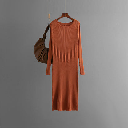 ZllKl 2025  knitted dresses, autumn inner fit, slim and thin back, hollow trousers, sweater, bottoming skirt