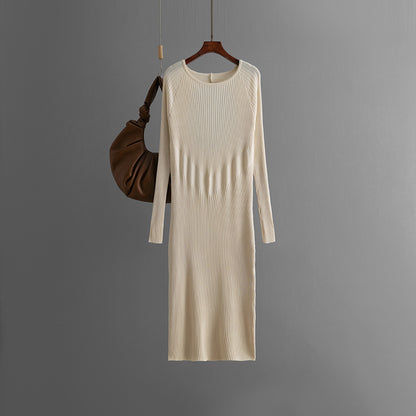 ZllKl 2025  knitted dresses, autumn inner fit, slim and thin back, hollow trousers, sweater, bottoming skirt