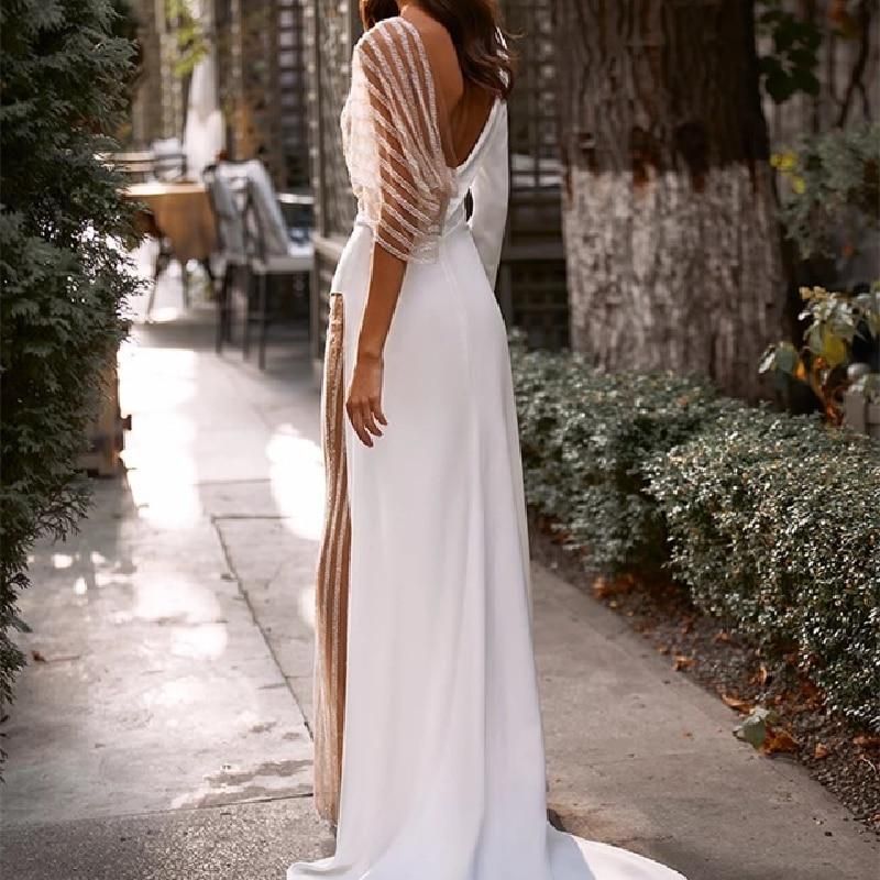2025 New spring new  women's clothing, splicing V-neck lace irregular dress skirt solid color jumpsuit
