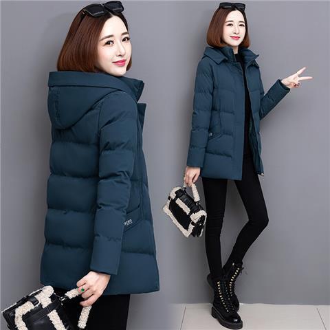[Hat removable] Down cotton-padded clothes for women's winter 2025 new thickened cotton-padded jackets medium and long fashion loose cotton-padded clothes