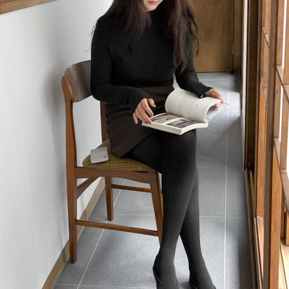 ZLLKL Special semi-turtleneck double-sided German velvet bottoming shirt for women's autumn and winter models with student warm long-sleeved women's tops