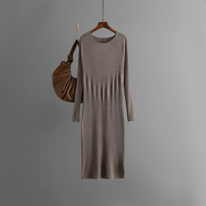 ZllKl 2025  knitted dresses, autumn inner fit, slim and thin back, hollow trousers, sweater, bottoming skirt