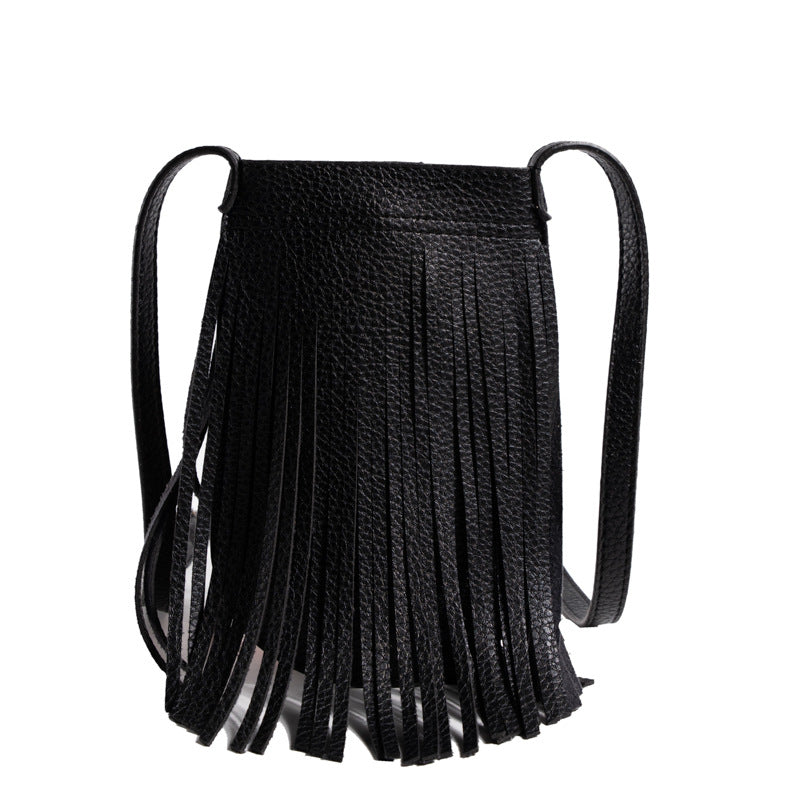 ZLLKL 2025New  simple small bag women's bag retro fringed mobile phone bag women's Korean version bag niche design small satchel