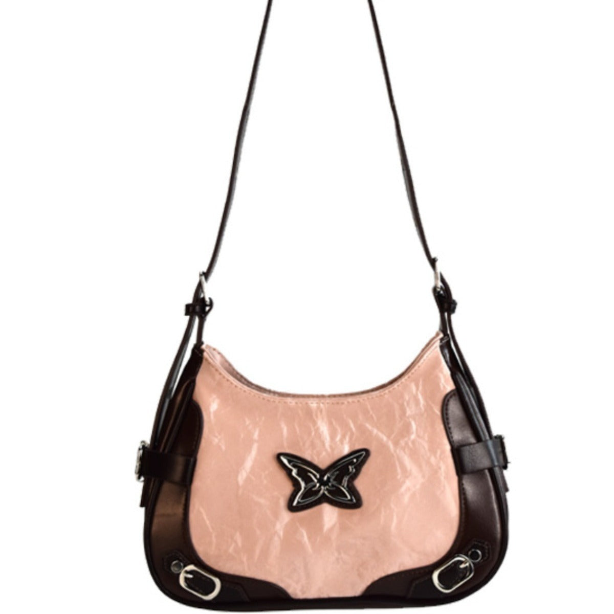 ZLLKL 2025 Retro locomotive armpit bag women's popular summer high-end butterfly contrasting color shoulder bag messenger bag trendy women's bag