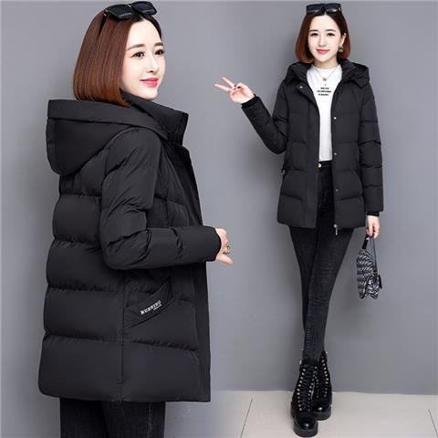 [Hat removable] Down cotton-padded clothes for women's winter 2025 new thickened cotton-padded jackets medium and long fashion loose cotton-padded clothes