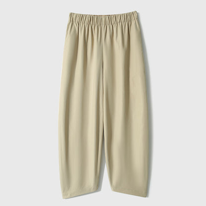 2025 Nine-point pea pants Shu non-picking leg-shaped curved air feeling loose nine-point casual pants women's Harlan pants summer women's clothing