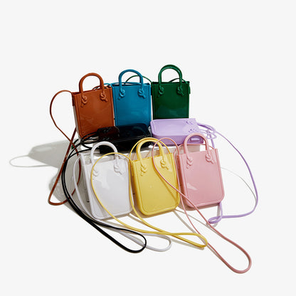 ZLLKL 2025 Bohao PVC Barbie Jelly Bag Macaron Mini Handbag Fashion Versatile Summer Women's Crossbody Bag Customization