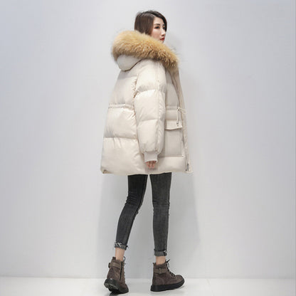 Longshun down cotton-padded clothes winter 2023 new Korean version small loose cotton-padded jacket thickened cotton-padded clothes bread women