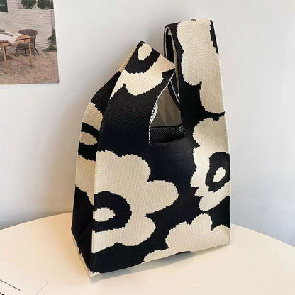 ZllKl  Knitted Bag with Hand Gift Bag Handbag Rabbit Hand Bag Ins Large Capacity Gift Bag Small Handbag Wrist