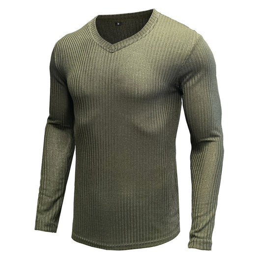 ZLLKL 2025 autumn  clothing bottoming shirt New long-sleeved t-shirt men's V-neck t-shirt Popular trade top men's wholesale