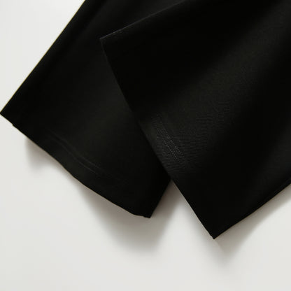 2025 Elastic slightly pulled casual pants, magic thin, bead chain waist wide-leg pants drooping feeling  Japanese women's trousers