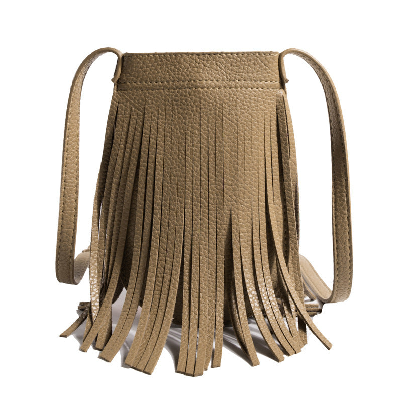 ZLLKL 2025New  simple small bag women's bag retro fringed mobile phone bag women's Korean version bag niche design small satchel