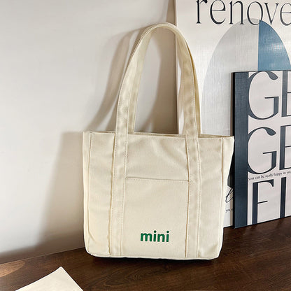 2025 ZLLKL Korean version of canvas tote bag popular new fashion and leisure simple shoulder bag versatile large-capacity student shopping bag