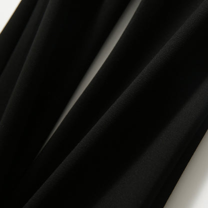 2025 Elastic slightly pulled casual pants, magic thin, bead chain waist wide-leg pants drooping feeling  Japanese women's trousers