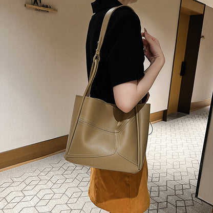 ZLLKL 2025Tote bag women's  summer new high-end texture niche retro large-capacity vegetable basket bag shoulder messenger bag