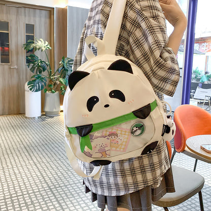 2025 ZLLKL Cartoon cute panda backpack popular new large-capacity casual schoolbag versatile personality national style travel bag women