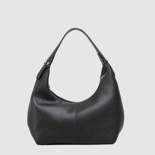 ZLLKL 2025 Korean version of casual lychee pattern armpit bag women's popular fashion casual soft leather dumpling bag simple shoulder portable women's bag