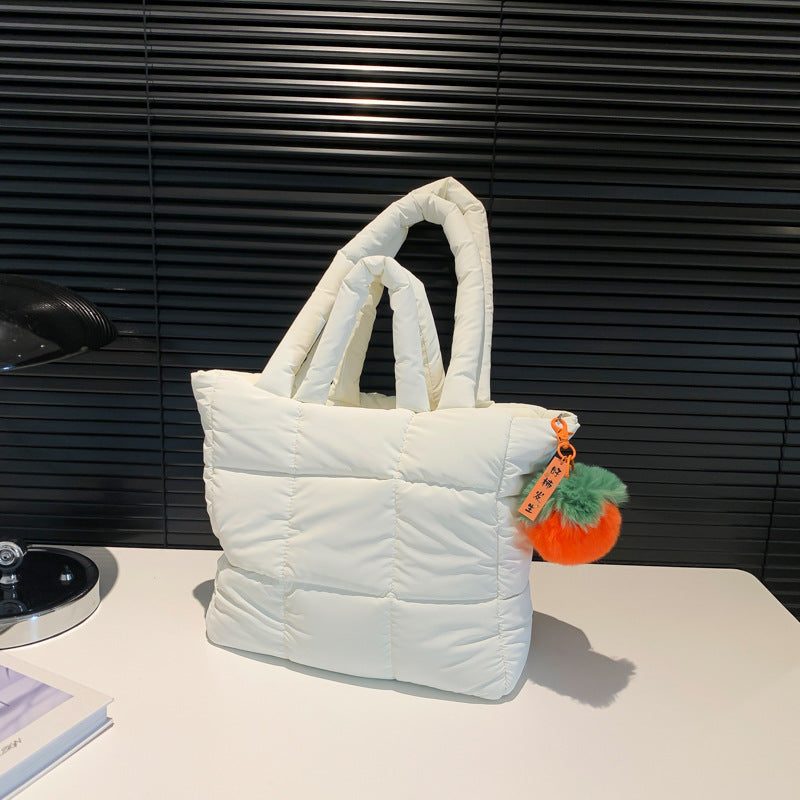 2025 ZLLKL Korean version of fashion cotton clothes tote bag popular new simple large-capacity shoulder bag personalized Popular-style cotton clothes shopping bag
