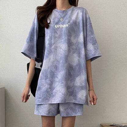 ZllKl Imitation cotton, 2025 trade suit, women's short-sleeved shorts, two New new summer fashion casual sportswear loose