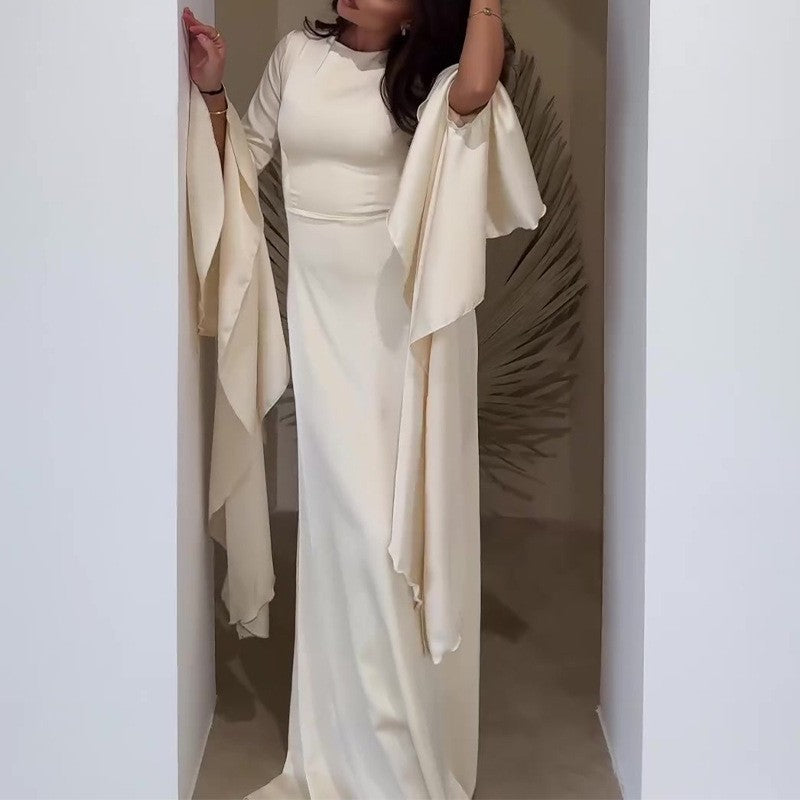 popular autumn and winter new New Popular trade women's clothing  independent station ebay Middle East pendulum floating sleeve evening dress