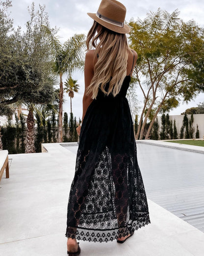 2021 spring and summer Popular trade fashion new women's clothing, independent station lace suspender sexy shorts cape jumpsuit
