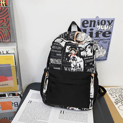 New Schoolbag Men's and Women's Korean Harajuku Ulzzang Backpack Student Junior and Middle School Students Middle School Student Backpack