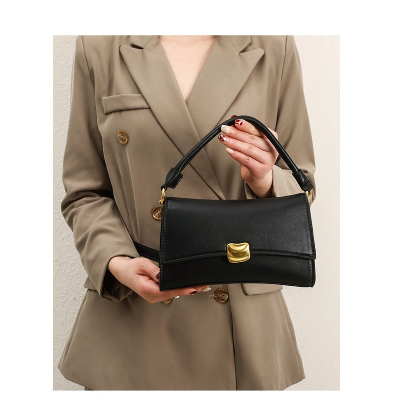 ZLLKL 2025 Black Underarm Bag Women's  New Summer Tide Premium Texture Niche One Shoulder Portable Small Square Bag Crossbody Women's Bag