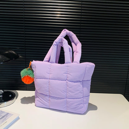 2025 ZLLKL Korean version of fashion cotton clothes tote bag popular new simple large-capacity shoulder bag personalized Popular-style cotton clothes shopping bag