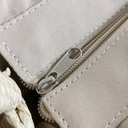 ZLLKL 2025Bag women's  new high-grade texture woven straw bag, Popular temperament, large-capacity hand-carried shoulder messenger bag