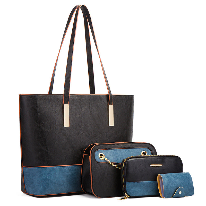 ZLLKL 2025New contrasting color women's bags, mother and child bags, shoulder bags, oblique span bags, wallets, large-capacity women's bags, splicing bags, and delivery.