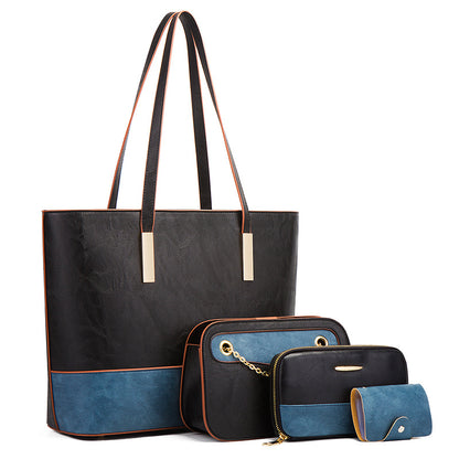 ZLLKL 2025New contrasting color women's bags, mother and child bags, shoulder bags, oblique span bags, wallets, large-capacity women's bags, splicing bags, and delivery.