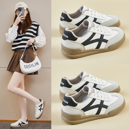 2025 spring white shoes new Korean version ins female students platform heightening sports board shoes casual street shot XFX62