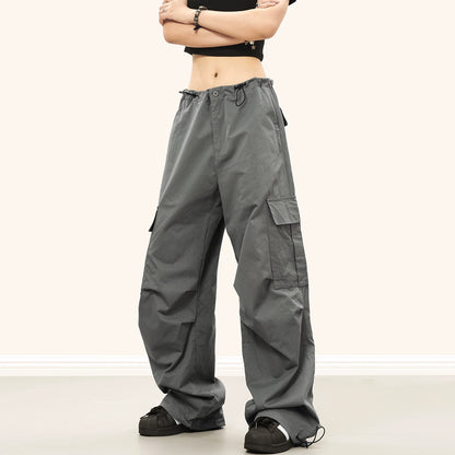 0123Start  street babes multi-pocket overalls neutral white wide-leg slim casual trousers women