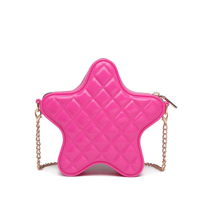 ZLLKL 2025 Bo Hao, Xiaoxiangfeng PVC Pentagon Barbie Jelly Bag, Fashion Versatile Rhombus Bag, Dirty and Easy to Wash, Summer Female Oblique Span