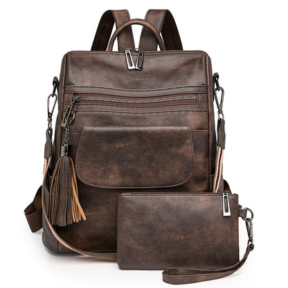2025 New retro leopard print fashion women's backpack large capacity backpack women's casual backpack wholesale