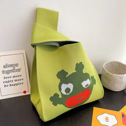 ZllKl  Knitted Bag with Hand Gift Bag Handbag Rabbit Hand Bag Ins Large Capacity Gift Bag Small Handbag Wrist