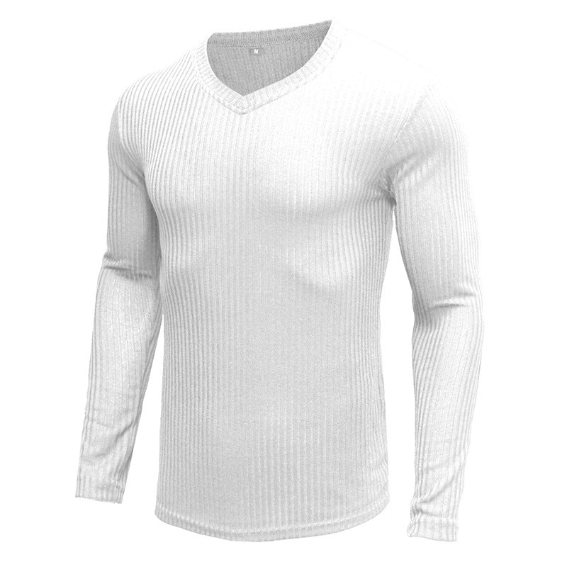 ZLLKL 2025 autumn  clothing bottoming shirt New long-sleeved t-shirt men's V-neck t-shirt Popular trade top men's wholesale